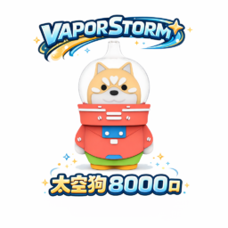 太空狗 VAPOR STORM 8000 巔峰級潮流可愛造型 展現不凡街頭收藏質感 12ml 澎湃巨量裝 搭載疾速 Type-C 快充能量核心 綻放純粹冰萃水果原味 台灣現貨